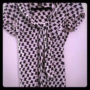 Black and White Blouse